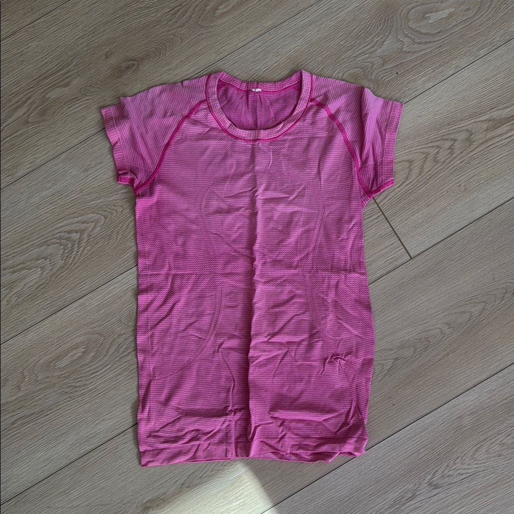 Vibrant Pink Short Sleeve Lululemon Tee